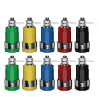 QSS 10pcs 4mm Safety Banana Socket Panel Socket Banana Plug Jack Electrical Connector Tool