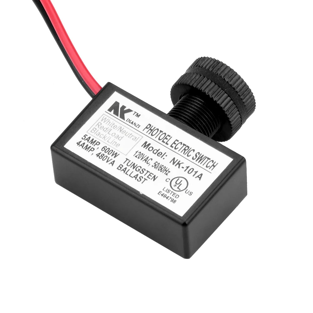 NK-101A AC105V-130V Light Control Switch Photocell Dusk to Dawn Button Photo Control Eye Switch Controller Power Supply