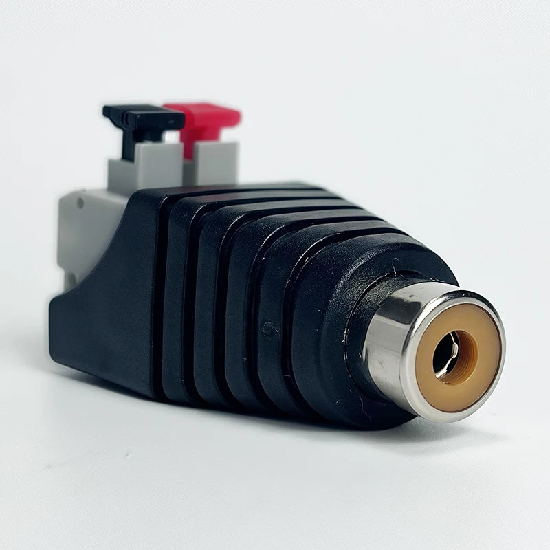 4/10/40 Pcs AV Audio Video Connector with Solderless Crimp - RCA Male/Female to Terminal Block for Speakers & Home Theater