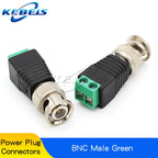 2/5/10PCS DC 12V Male Female BNC Connectors 5.5*2.1mm/2.5mm Welding-Free Power DC Plug Adapter Jack Sockets For LED CCTV Camera