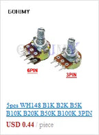 LA42DWQ-22 1K 2K 5K 10K 20K 50K 100K 200K 22mm Diameter Pots Rotary Potentiometer Converter Governor Inverter Resistance Switch