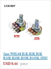 LA42DWQ-22 1K 2K 5K 10K 20K 50K 100K 200K 22mm Diameter Pots Rotary Potentiometer Converter Governor Inverter Resistance Switch