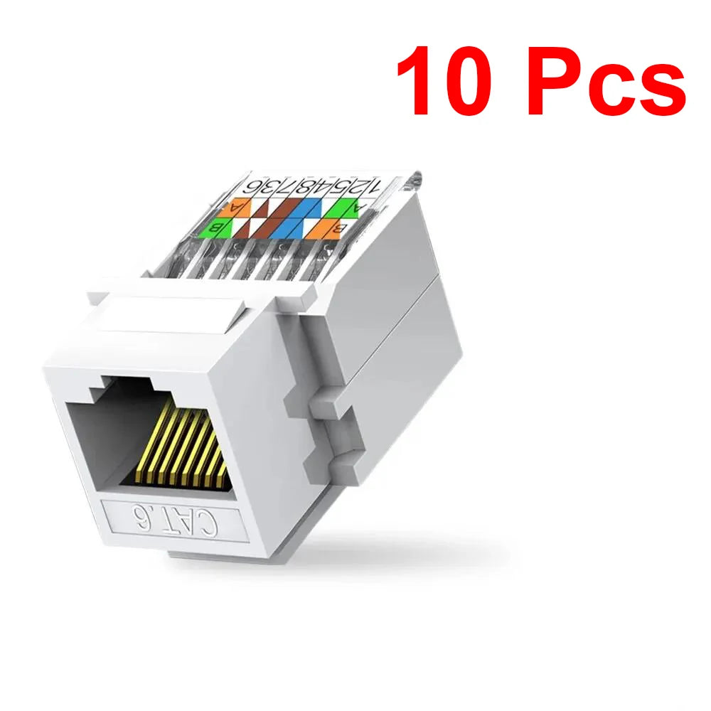 RJ45 Network Module Category 6 RJ45 Network Module Socket Comprehensive Wiring CAT6 Crystal Head Network CAT6 Cable Patch Panel