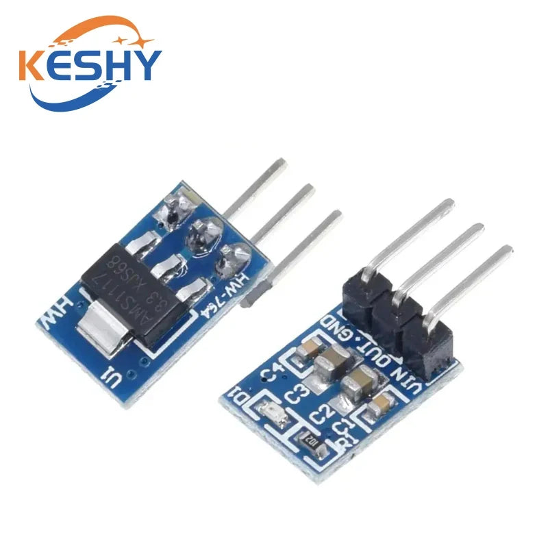 5PCS 5V to 3.3V For DC-DC Step-Down Power Supply Buck Module AMS1117 LDO 800MA