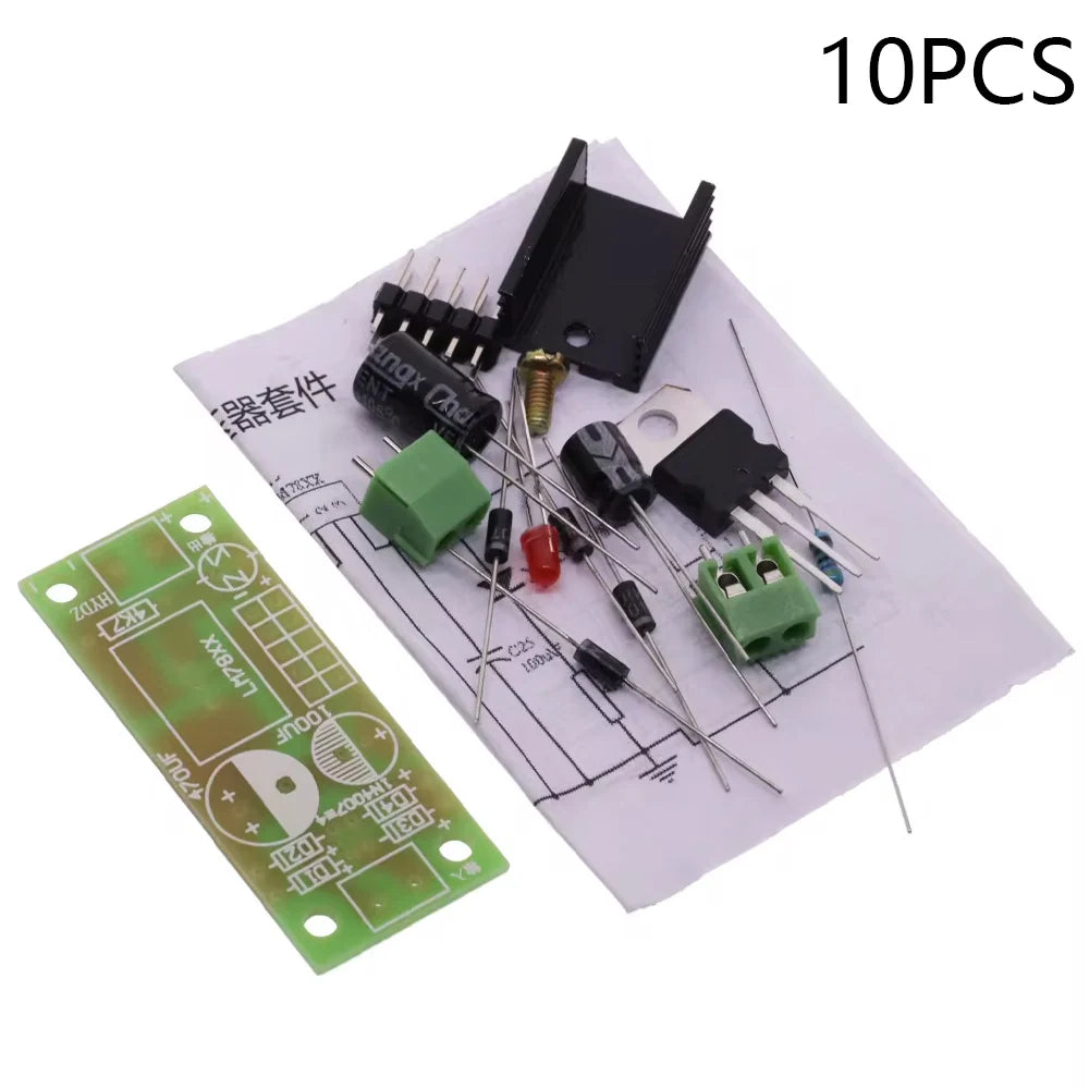 1/5/10PCS DIY KIT LM7805 L7805 DC/AC Three Terminal Voltage Regulator Power Supply Module 5V 6V 9V 12V Output Max 1.2A