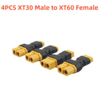 4PCS Male/Female XT60 to XT30 Plug Female Male Adapter Converter Connector