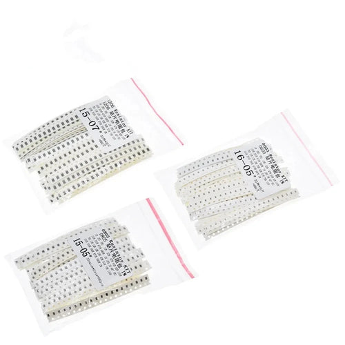 0402 0603 0805 1206 1210 2512 SMD Resistor Assorted Kit 10K 100K 1K 1R 100R 220R Resistance 1% 5% Sample Pack