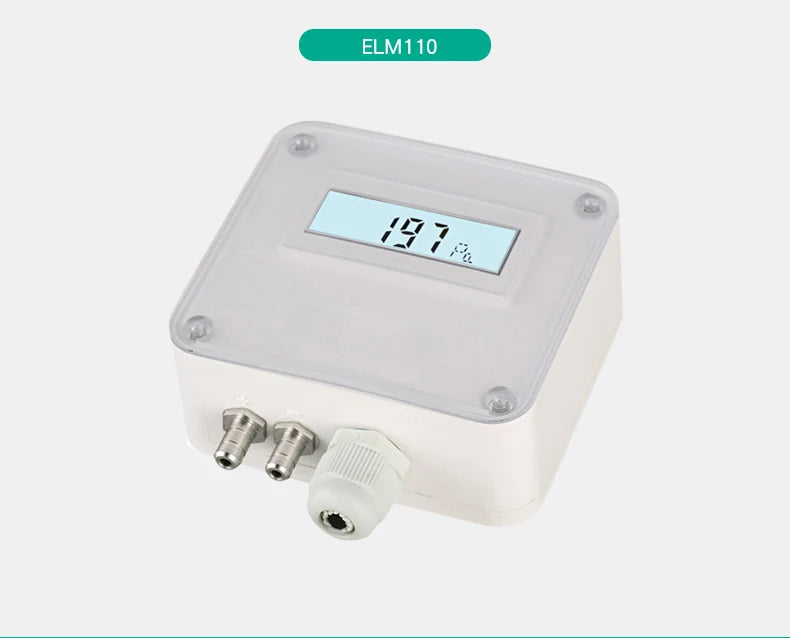 ELM110/112/116 Micro Differential Pressure Transmitter Air Pressure Transmitter Pressure Sensor 100-1000Pa