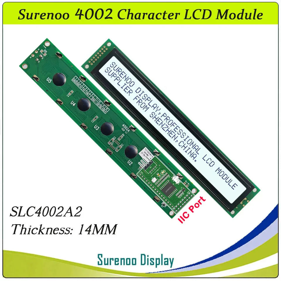 Serial IIC / I2C / TWI 4002 402 40*2 Character LCD Module Display Yellow Green Blue with Backlight for Arduino