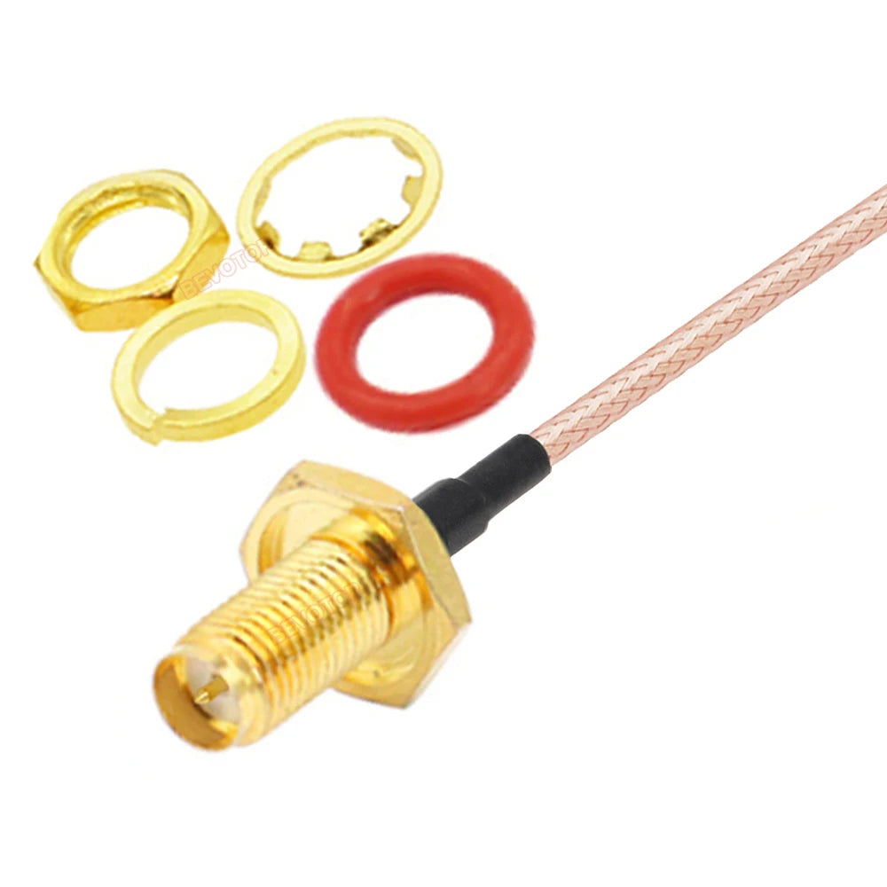 RP-SMA Male to Waterproof SMA Female Bulkhead RG316 Cable 50 Ohm RF Coaxia Pigtail WIFI Router Antenna Extension Cord Jumper