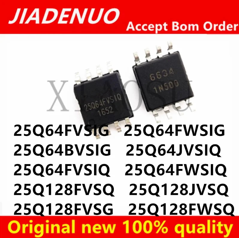 100% New W 25Q64FWSIG 25Q64FVSIG  25Q64BVSIG 25Q64JVSIQ 25Q64FVSIQ 25Q64FWSIQ 25Q128FVSQ 25Q128JVSQ 25Q128FVSG 25Q128FWSQ sop8