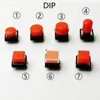 10 Sets Momentary Tactile Button 4PIN SMT/DIP 12X12mm H=9.8/9/16.8mm With Cap Tact Switch Push Button Switch Micro Key Button