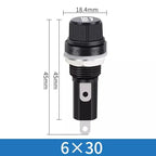 5/20/100PCS 5*20mm 6*30mm Glass Fuse Holders Insurance Tube Socket Fuse Holder For Insurance Panel Mount Fuse Holder 5x20 6x30