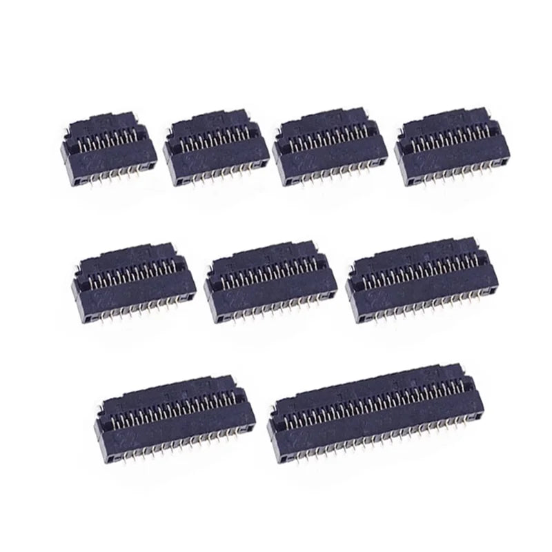 FPC 0.3mm Flexible Cable Connector Socket Clamshell Bottom Contact Type 13/15/17/23/25/27/29/31/33/35/39/41/45/49/51/57/61 Pin
