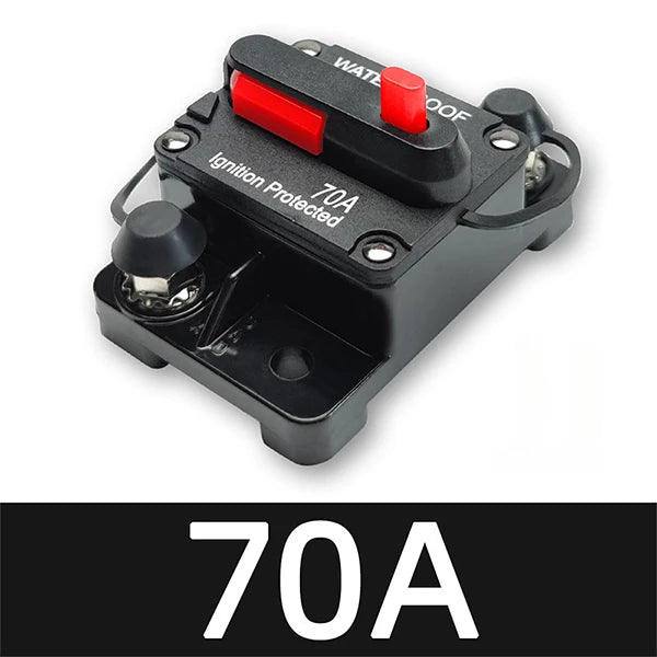 20A to 300A 12V-48V Circuit Breaker Power Protect Fuse Trolling with Manual Reset Waterproof Car Boat Manual 30A 80A 100A 300A