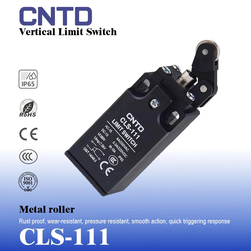 CNTD CLS‑1 Industrial Limit Switch CLS‑111 CLS‑112 CLS‑127 IP65 1NO+1NC 250VAC Waterproof Travel Switch for Automation Machinery