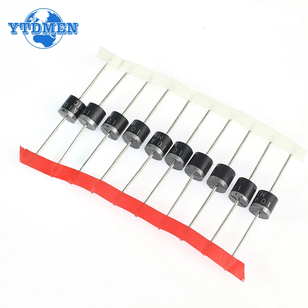 10-50pcs 10A10 Diodes 10A 1000V DO-27 Electrical Axial Rectifier Diodes Kit