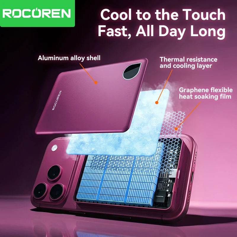 Rocoren 10000mAh Magnetic PowerBank Fast Charging 5000mAh Power Bank Portable Wireless Charger Battery For iPhone 18 17 Pro Max