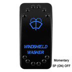 Waterproof Rocker Switch with Blue LED | 12V/24V Latching & Momentary (SPST/ DPDT) | for Marine, UTV, ATV, RZR, Automotive