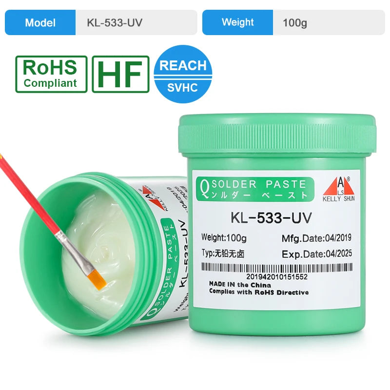 100% Original 100G Soldering Flux for Welding SMD Desoldering BGA Soldering Paste Flux, No-Clean Soldering Pcb Repair Welding
