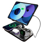 7-in-1 Wireless Charger Station 15W Fast Charging Type C Port Multi-Function Devices for iPhone 17 16 15 14 Samsung Airpods iPad