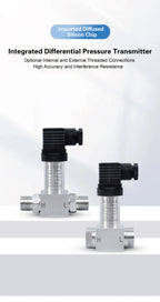 HTP‑610 Compact Differential Pressure Transmitter Diffused Silicon Sensor RS485/Analog Output ‑10kPa‑100MPa G1/4 G1/2