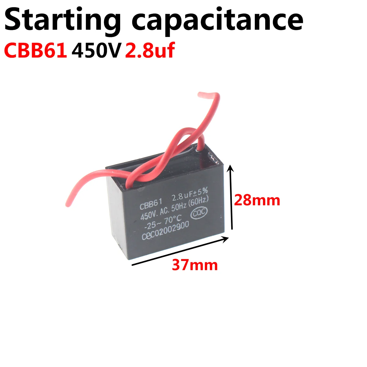 CBB65 Air conditioner compressor start capacitor 20 25 30UF 35UF 40 45 50 60 70 450V New and original