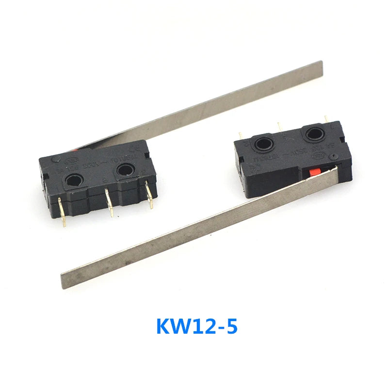 40PCS/Box Mini Micro Limit Switch - NO NC SPDT 2P/3P Terminals 5A 125V/250V Roller Arc Lever Snap Action Switch