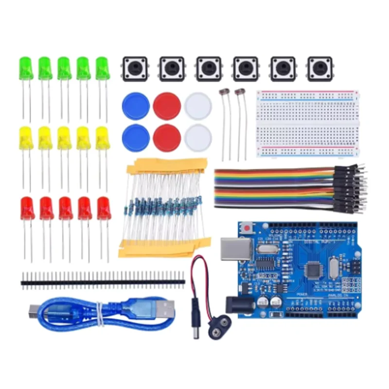 Starter Kit For UNO R3 Mini Breadboard LED Jumper Wire Button For Arduino Diy Kit School Education Lab