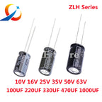 10pcs ZLH 10V 16V 25V 35V 50V 63V 100V 10UF 22UF 47UF 100UF 220UF 330UF 470UF 1000UF Rubycon Electrolytic Capacitor  NEW