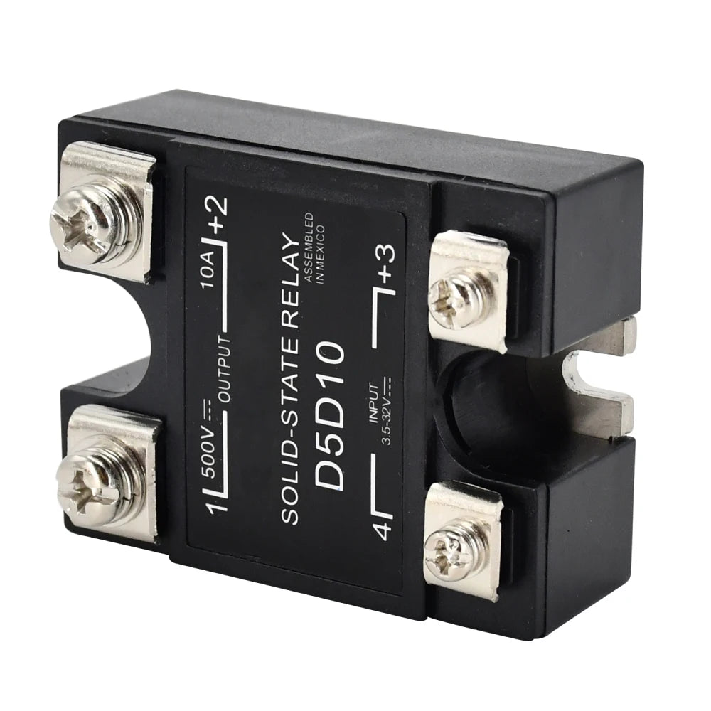Solid State Relay Compatible with Crydom D5D10 SSR Input 3.5-32VDC Output 500VDC 10A