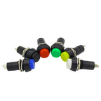 6pcs 12mm Momentary Button SPST ON/Off AC 250V/1.5A 125V/3A, Versatile Lock Free mini Round Button
