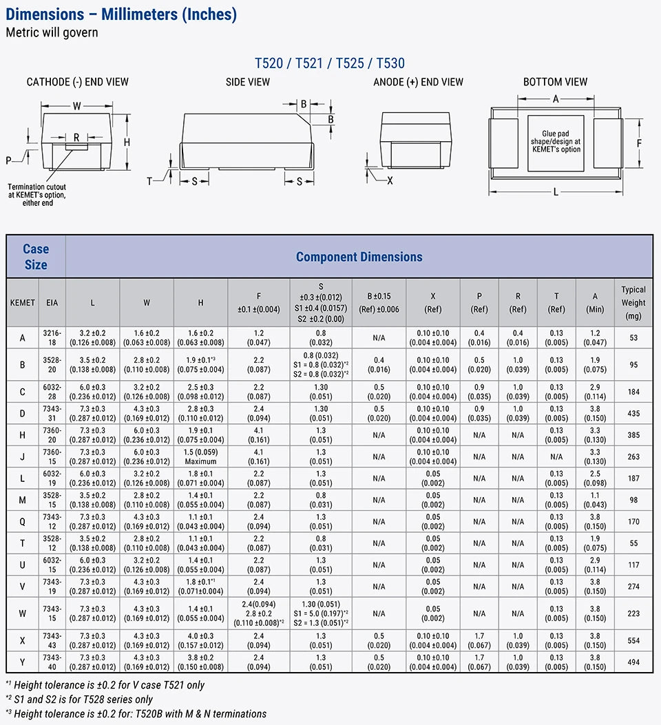 10PCS/Set T520B107M006ATE040 6.3V 100uF 40mOhm Polymer Tantalum Capacitors Low ESR SMD Case-B 3528 for Electronics