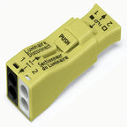 WAGO 873‑902 Luminaire Disconnect Plug‑in Connector, 2‑Pole 2‑In 4‑Out Push‑Wire Terminal Block for LED Lighting 400V 6A