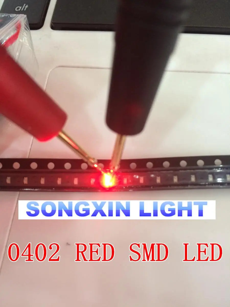 SX 100pcs 0402 0603 0805 1206 smd led Red Yellow Green White Blue Orange light emitting diode Water Clear LED Light Diode Set
