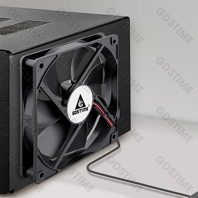 Gdstime 120mm USB PC Fan 5V 12V 24V 48V 12cm DC Brushless Cooling Fan 12025 2PIN 3PIN 4PIN Ball Computer Case Fan Waterproof Fan