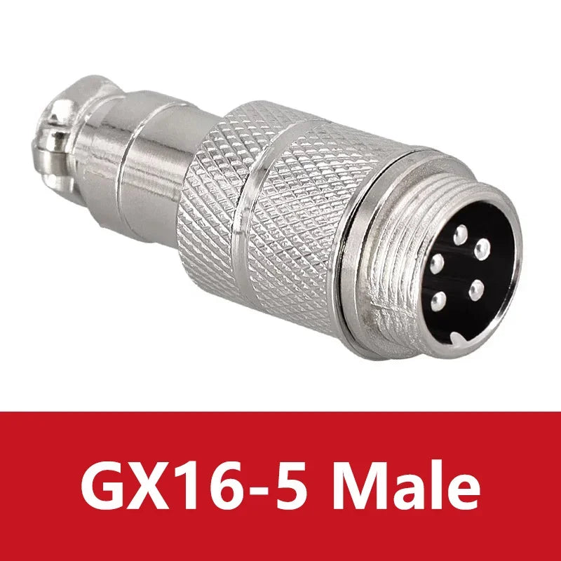 5PCS Docking Connector GX16 Aviation Plug Male Female 16mm 2/3/4/5/6/7/8/9/10 Pin Socket Circular Aviation Connector