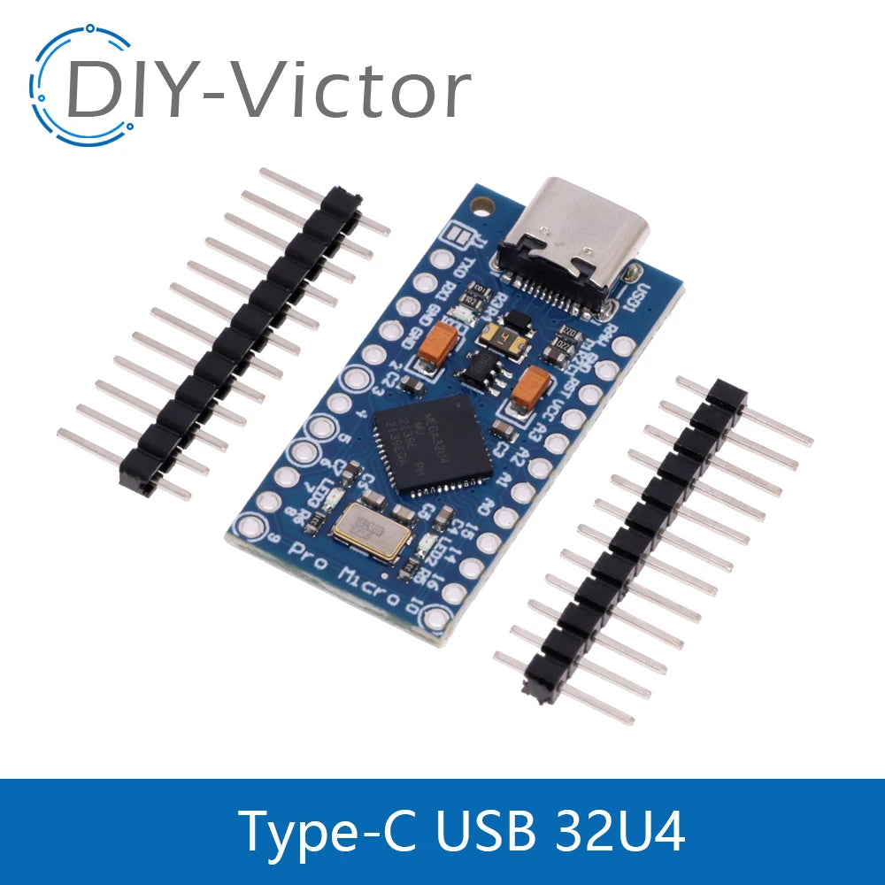 New Pro Micro 3.3V 8Mhz For Arduino ATmega32U4 5V/16MHz Module With 2 Row Pin Header For Leonardo