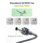 3M/1M Starlink Mini Power Cable XT60 to DC Adapter - XT60 Connector to Starlink Mini DC5521 Waterproof Plug Power Cord 5.5x2.1MM