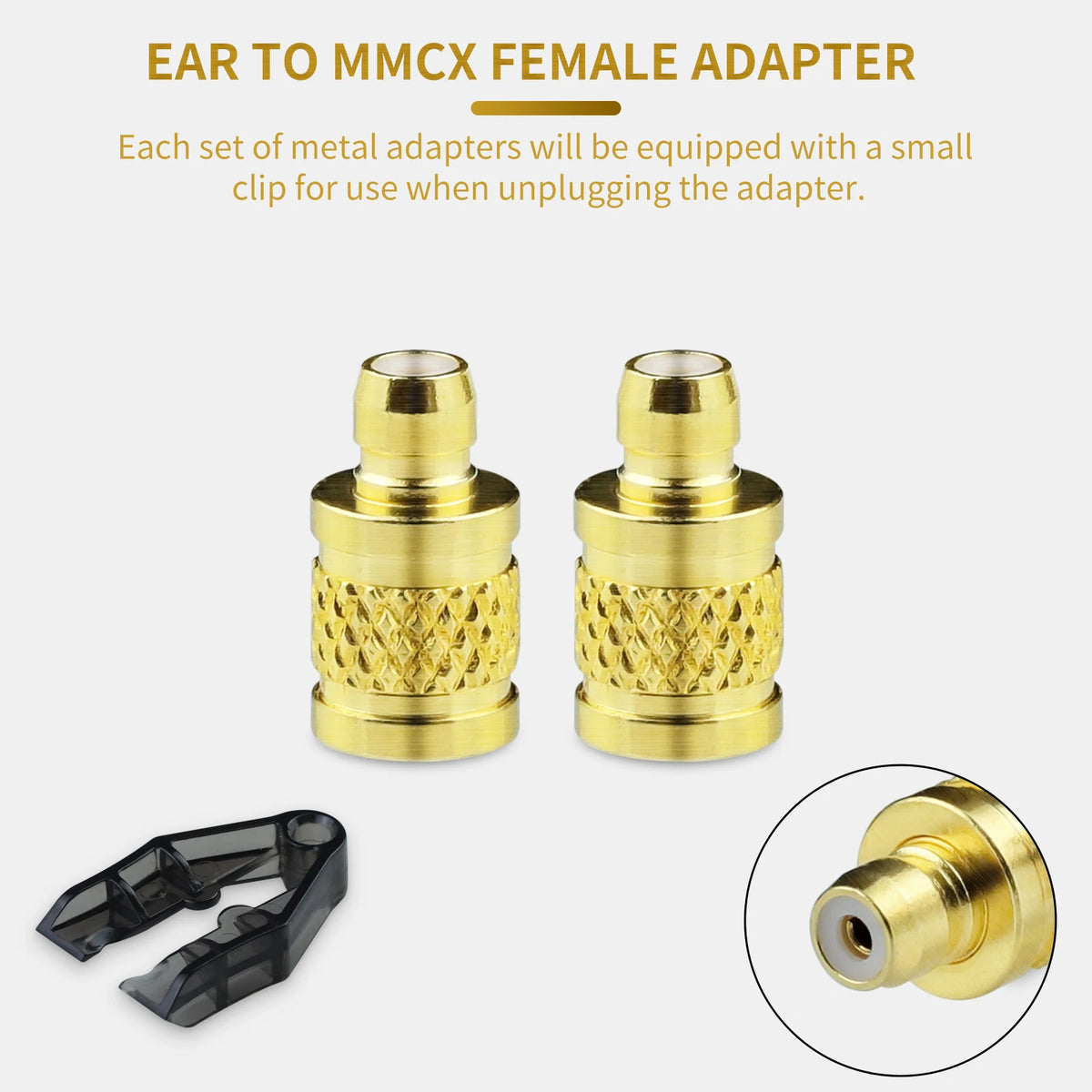 OKCSC Pentaconn EAR Male to MMCX Female Adapter Earphone Connecter for Acoustune HS1650CU/HS1655CU/1670SS/HS1695Ti/1697Ti/ARS153