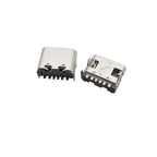 USB Type C Female 6 Pin Connector Jack SMT SMD DIY Electronic Repair Charging Port USB Type-C Socket PCB Soldering Adapter
