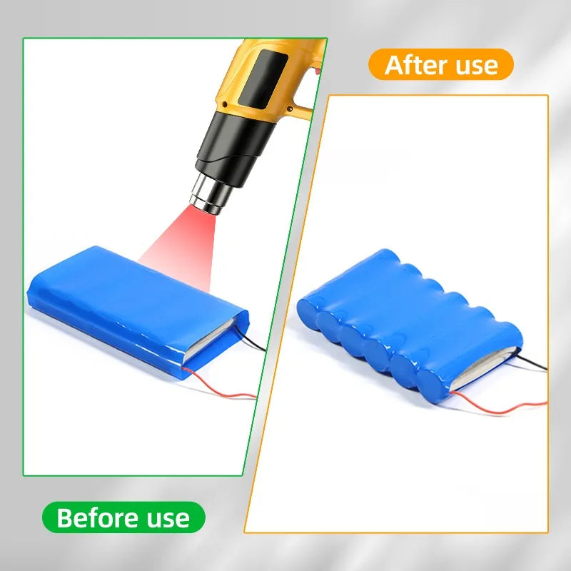 Width 17mm ~ 200mm Blue PVC Heat Shrink Tube 18650 Battery Wrap Battery Pack Insulated Cable Protector Sleeve Lithium Film Case