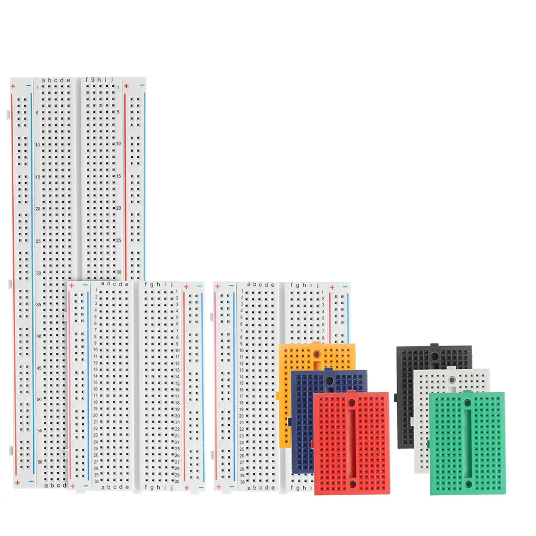 170 / 400 / 830 Tie Points Solderless Breadboard MB-102 BB-801 SYB-170 Prototype Universal PCB Jumper Dupont Test Bread Board