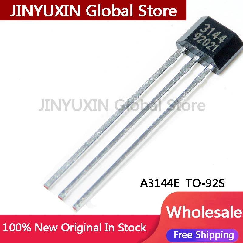 20-100Pcs NEW A3144 A3144EUA A3144E OH3144E 44E Hall Effect Sensor 3144 TO-92S In Stock Wholesale Free Shipping