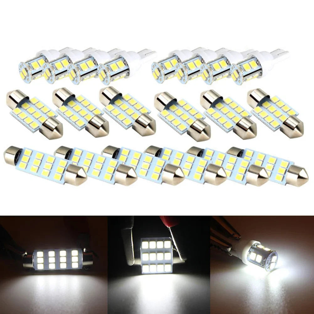 10-42pcs LED Car Interior Lights Bulb T10 6000K SMD LED Replacement License Plate/Reading Light Bulbs Xenon White Interior Light