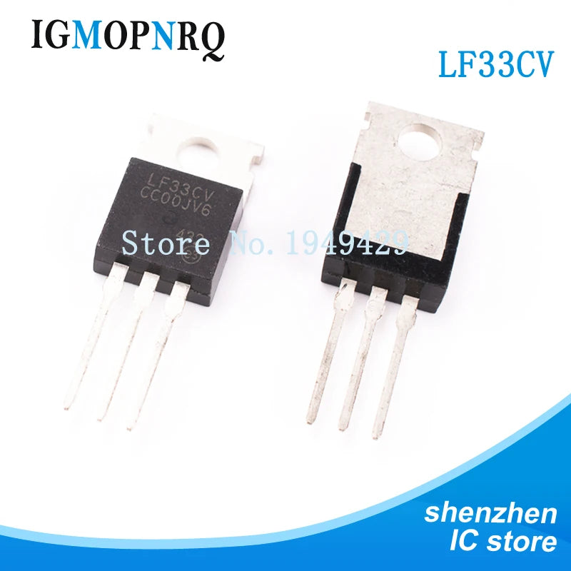 10PCS LF33CV TO-220 LF33 Low dropout voltage regulator 3.3V 500mA Positive New