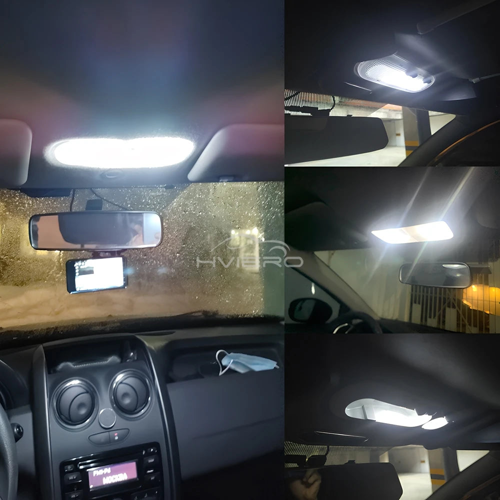 2pcs T10 W5W 1206 9smd 12SMD Turn Signal License Plate Light Car Wedge White 12V Canbus Backup Brake Dome Reading Lamp Led Bulb