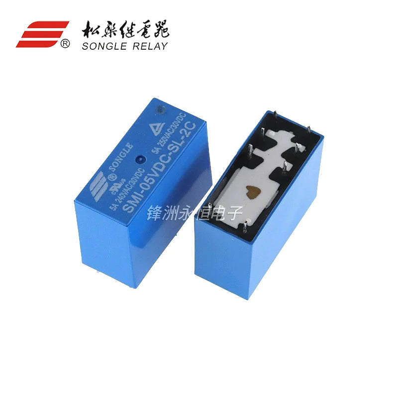 5Pcs New Original SMI- 05V 12V 24VDC -SL-2C SMI-05VDC-SL-A SMI-12VDC-SL-C SMI-24VDC-SL-2C 10A 4/5/8PIN 5V 12V 24V power relay