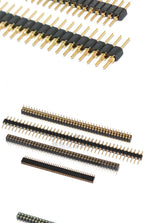 1Pcs 1.27mm/2.0/2.54mm 1/2x40P Round Hole Round Needle Female Header Pin Row Connector Single Double Row Gold Plated Tin Plated