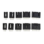 10PCS Dupont Connector MX2.54 Single Row With Belt Buckle 2.54MM Straight Pin Header Curved Pin Header 2P 3P 4P 5P 6Pin